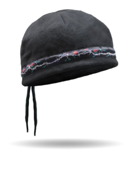 CLB-100-Rose & Barbed Wire-Cord Lock Beanie